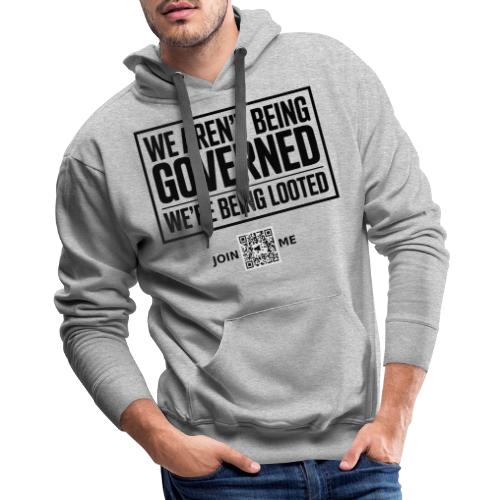 Looted (black, front-facing) - Men's Premium Hoodie