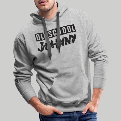 Ol' School Johnny Logo - Black Text - Men's Premium Hoodie