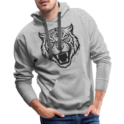Wild Tiger Fashion, the fury of the feline tiger. - Men's Premium Hoodie