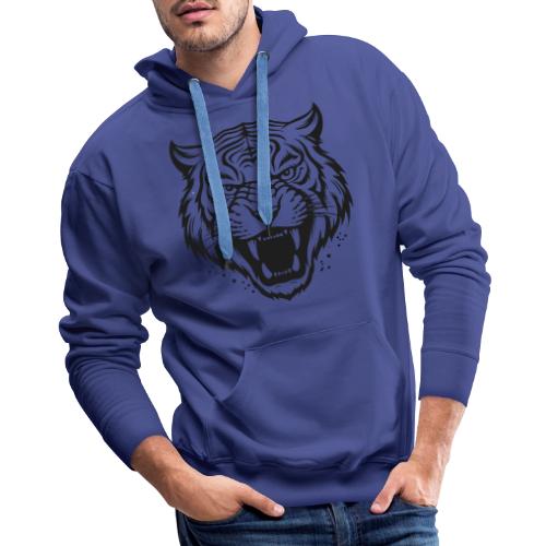 Wild Tiger Fashion, the fury of the feline tiger. - Men's Premium Hoodie