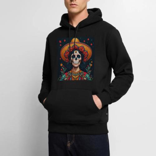 Charra Skull Art | Traditional Mexican Design - Men's Premium Hoodie