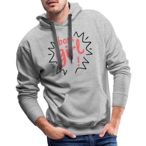 Boss Girl Bold Feminist Statement - Men's Premium Hoodie