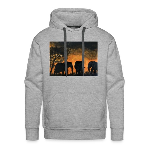 Elephants at sunset - Men's Premium Hoodie