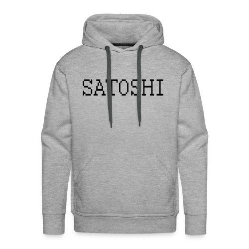 satoshi stroke only one word satoshi, bitcoiners - Men's Premium Hoodie