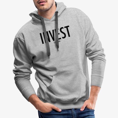 invest clothing black text - Men's Premium Hoodie