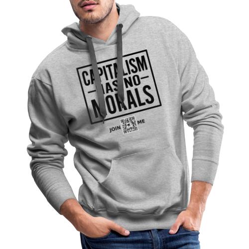 Capitalism (black, front-facing) - Men's Premium Hoodie
