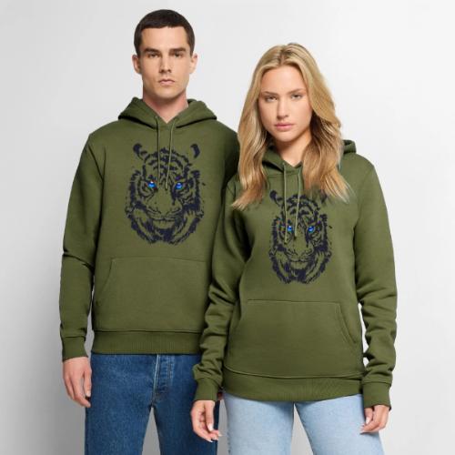 Tiger Head - Tiger Artwork - Wildlife Big Cats - Men's Premium Hoodie
