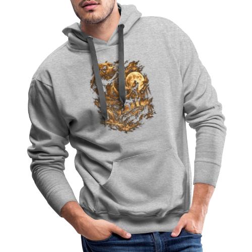 Pit Bull Howling Moon Fantasy Forest Tee - Men's Premium Hoodie