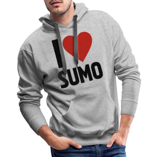 I Love Sumo – Bold Minimalist Sumo Wrestling Fan - Men's Premium Hoodie