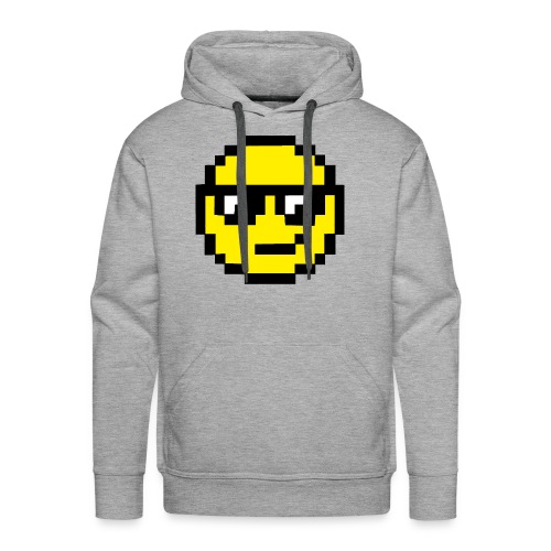Pixel Smiley Yellow - Men's Premium Hoodie
