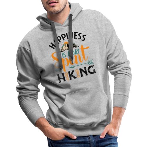 Happiness is a Day Spent HikingHiking - Men's Premium Hoodie