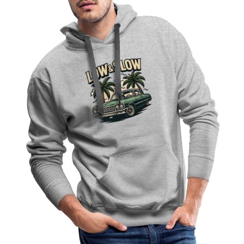 Classic Lowrider Car | Low & Slow Retro T-Shirt - Men's Premium Hoodie
