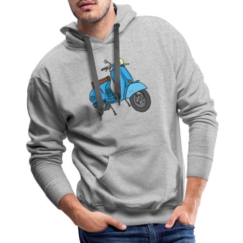 Motor scooter (blue) - Men's Premium Hoodie