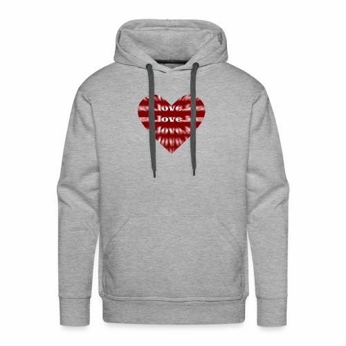 Love Heart Red - Girlfriend Gift Idea - Men's Premium Hoodie
