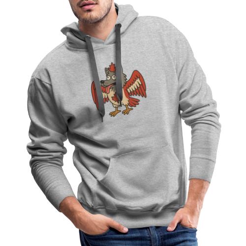 Maple-Mad Wolfbird – Quirky Canadian Creature - Men's Premium Hoodie