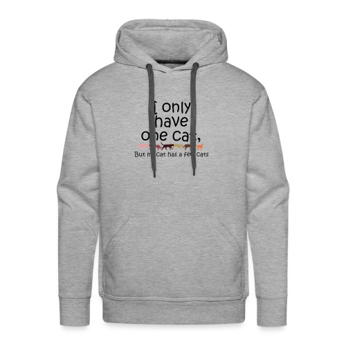 I only have one cat but my cat has a few cats - Men's Premium Hoodie