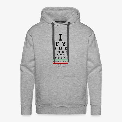 Visual Test Chart for Introverts - Men's Premium Hoodie