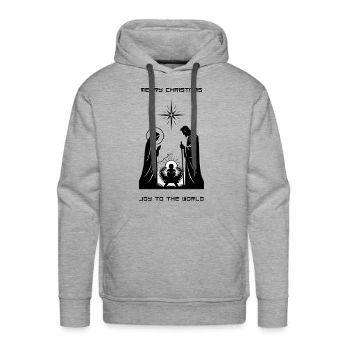Joy to the World T-Shirt | Minimalist Nativity - Men's Premium Hoodie