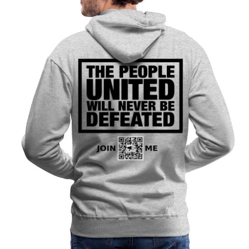 People United (black, back-facing) - Men's Premium Hoodie