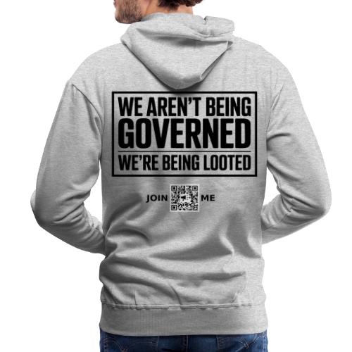 Looted (black, back) - Men's Premium Hoodie