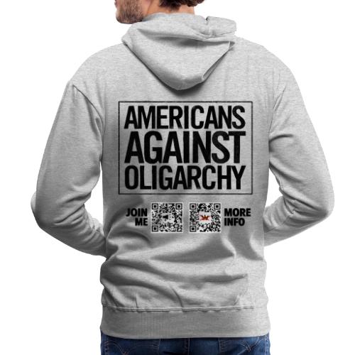 Oligarchy (black, back-facing) - Men's Premium Hoodie