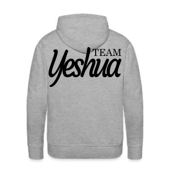 Team Yeshua - Men's Premium Hoodie - heather grey - Back - Liam (192cm)