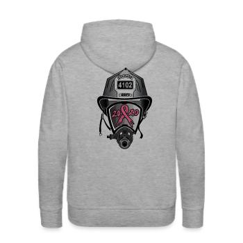 2020 Alice Fire Breast Cancer Awareness - Men's Premium Hoodie - heather grey - Back - Liam (192cm)