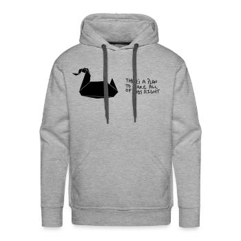 Prison Break message - Men's Premium Hoodie - heather grey - Front - Liam (192cm)