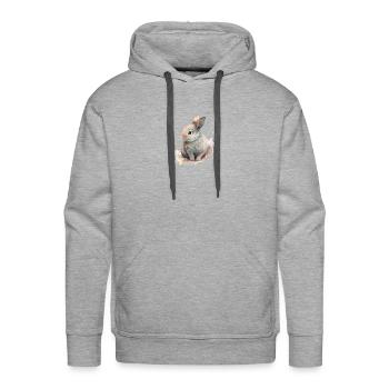 Easter Bunny - Men's Premium Hoodie - heather grey - Front - Liam (192cm)