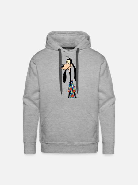 Funny dog cartoon - Men's Premium Hoodie - heather grey