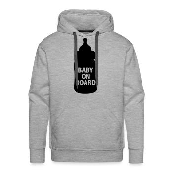 baby on board - Men's Premium Hoodie - heather grey - Front - Liam (192cm)
