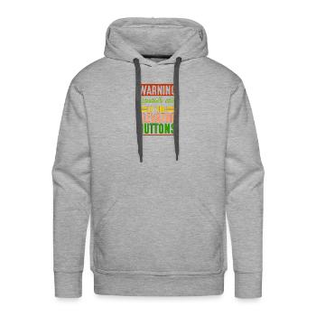 Warning I Push All Of The Elevator Buttons 7 - Men's Premium Hoodie - heather grey - Front - Liam (192cm)