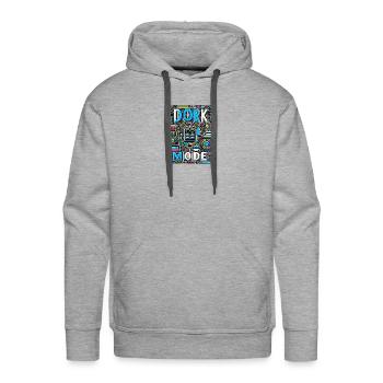 Dork Mode 14 - Men's Premium Hoodie - heather grey - Front - Liam (192cm)