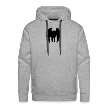 Mothman - Men's Premium Hoodie - heather grey - Front - Liam (192cm)