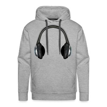 Old School Music Headphones - Men's Premium Hoodie - heather grey - Front - Liam (192cm)