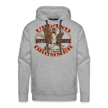 grouse_upland_drummer - Men's Premium Hoodie - heather grey - Front - Liam (192cm)