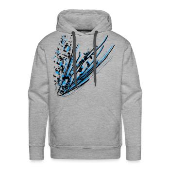 Abstracted - Men's Premium Hoodie - heather grey - Front - Liam (192cm)