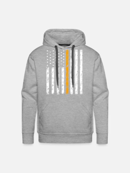 911 dispatcher flag - Men's Premium Hoodie - heather grey