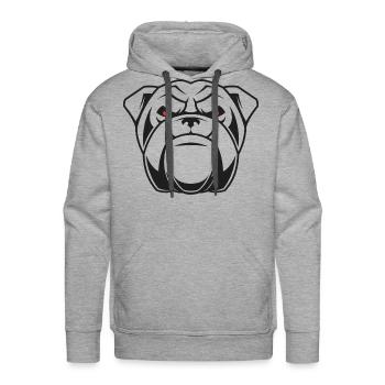 bulldog - Men's Premium Hoodie - heather grey - Front - Liam (192cm)