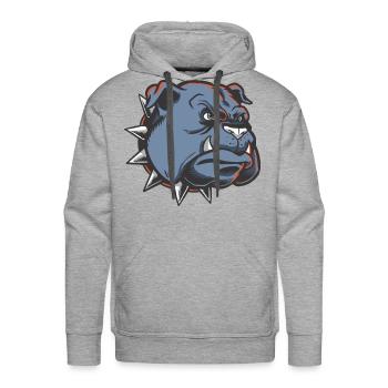 bulldog - Men's Premium Hoodie - heather grey - Front - Liam (192cm)