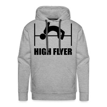 High Jump - Men's Premium Hoodie - heather grey - Front - Liam (192cm)