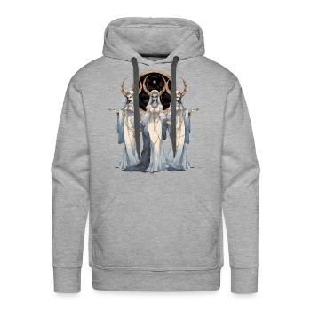 Dark Moon Coven - Men's Premium Hoodie - heather grey - Front - Liam (192cm)