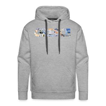 GREECE - Men's Premium Hoodie - heather grey - Front - Liam (192cm)