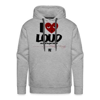 I Love Loud - Men's Premium Hoodie - heather grey - Front - Liam (192cm)
