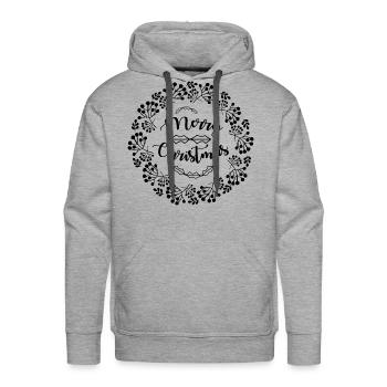 Merry - Men's Premium Hoodie - heather grey - Front - Liam (192cm)