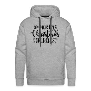 Merry - Men's Premium Hoodie - heather grey - Front - Liam (192cm)