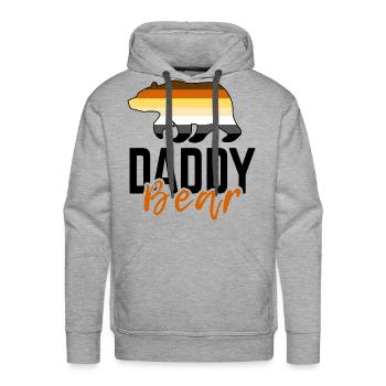 Daddy Bear Gay Pride Fetish - Men's Premium Hoodie - heather grey - Front - Liam (192cm)