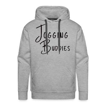 Jogging Buddies Matching - Men's Premium Hoodie - heather grey - Front - Liam (192cm)