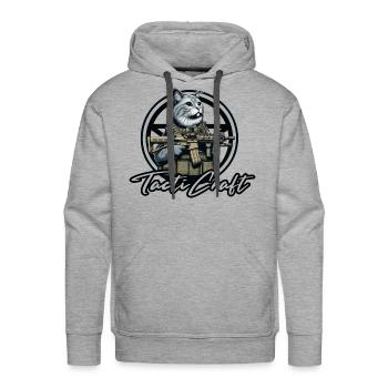 Pentacle Cat - Men's Premium Hoodie - heather grey - Front - Liam (192cm)