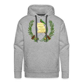 Coat of Arms of Guatemala - Men's Premium Hoodie - heather grey - Front - Liam (192cm)